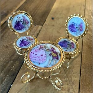 Vintage Limoges miniature table and chairs set